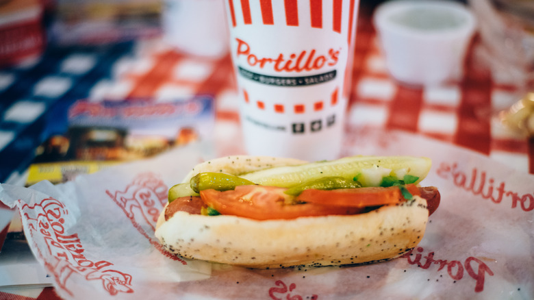 Portillo's famous hot dogs