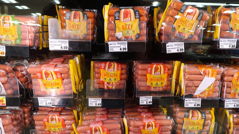 Store-bought hot dogs