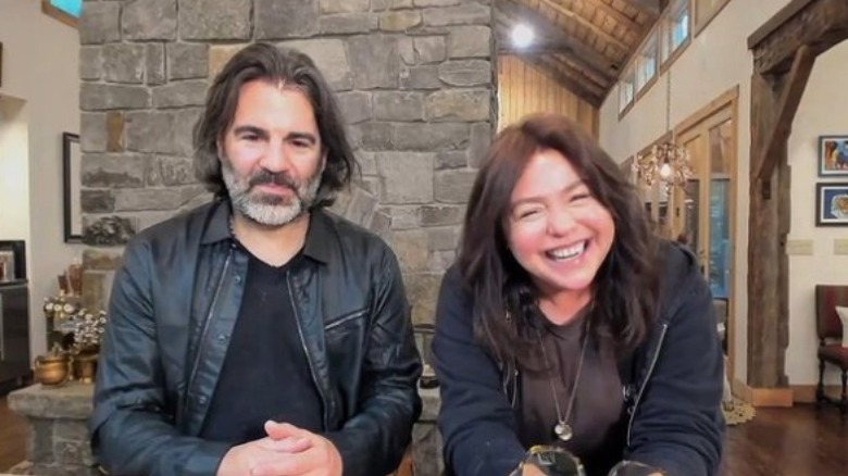 Rachael Ray and husband John Cusimano at home with wide smiles