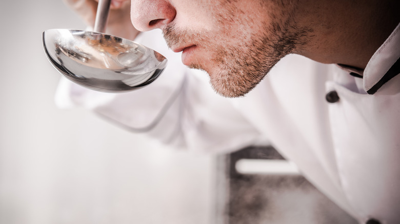 chef tasting a dish