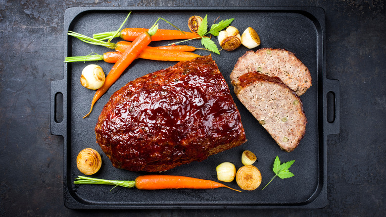 Meatloaf on a tray