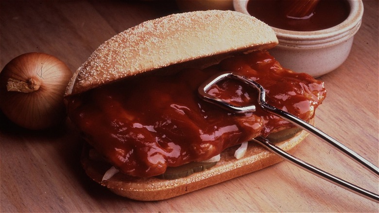 McDonald's McRib sandwich