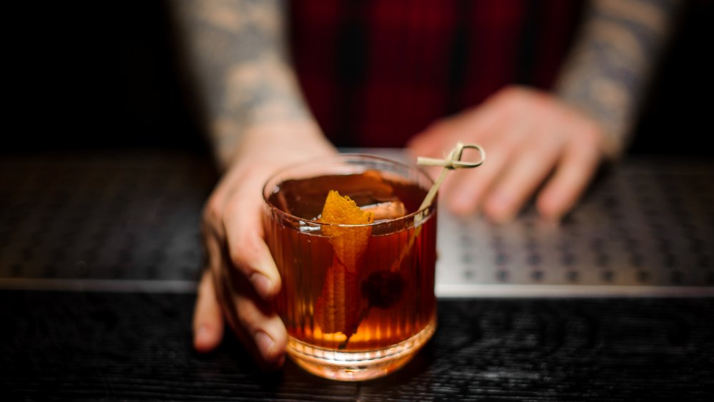 Old fashioned cocktail