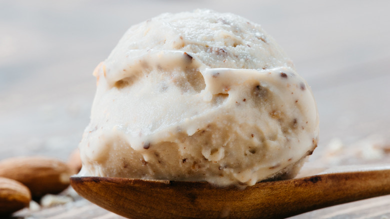 A generic photo of almond ice cream