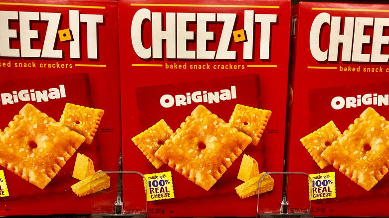 Cheez-Its on store shelf