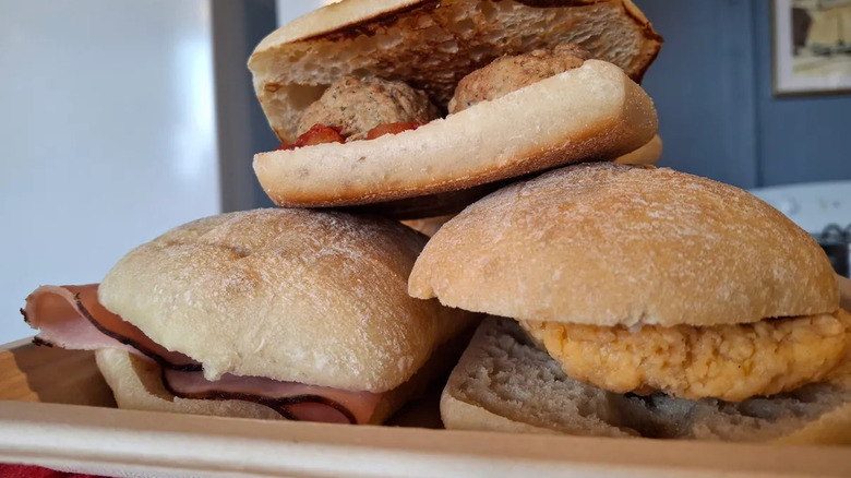 Selection of sandwiches on a plate from Giancarlo's Panini Press