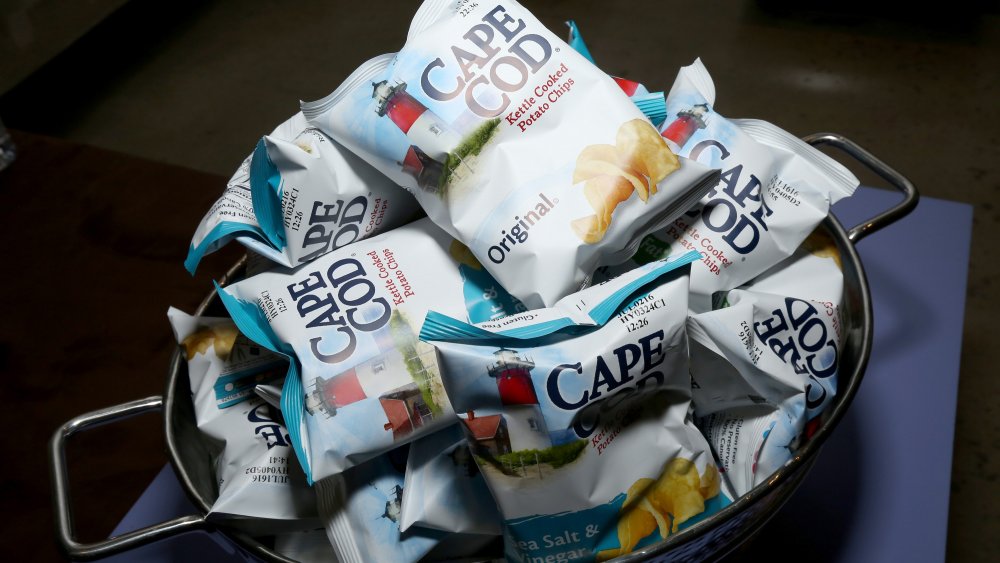 Display of bags of Cape Cod potato chips