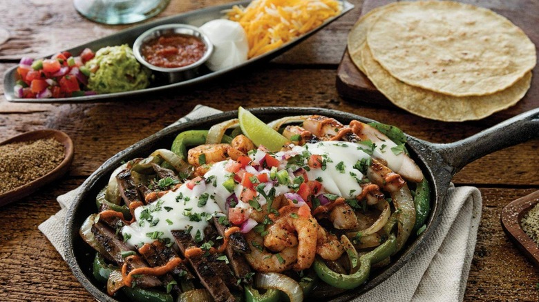 Chili's steak and shrimp fajita