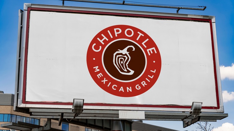 A Chipotle Mexican Grill billboard 