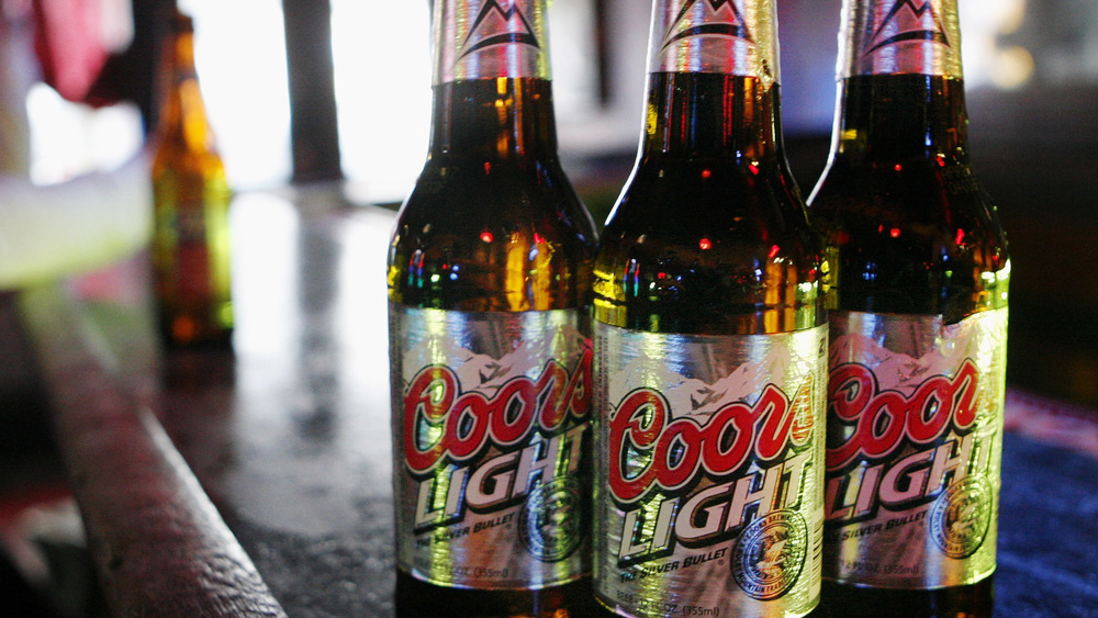 Coors Light beer bottles