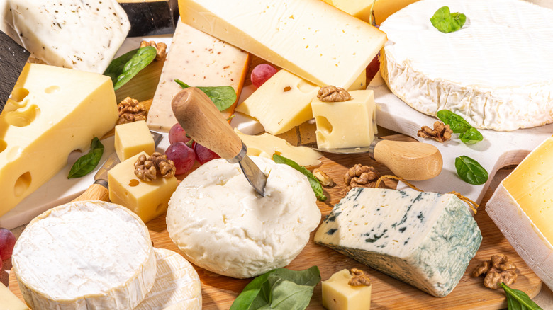 Selection of cheeses