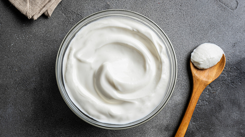 Bowl of Greek yogurt