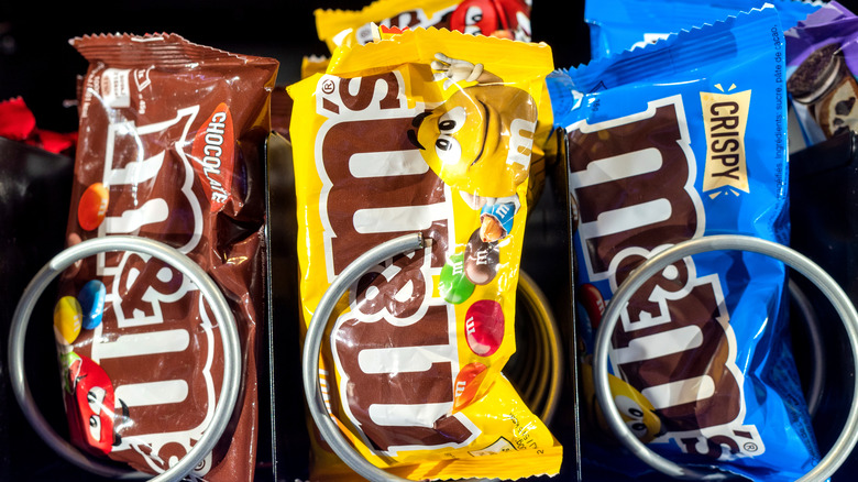 M&M's bags in vending machine