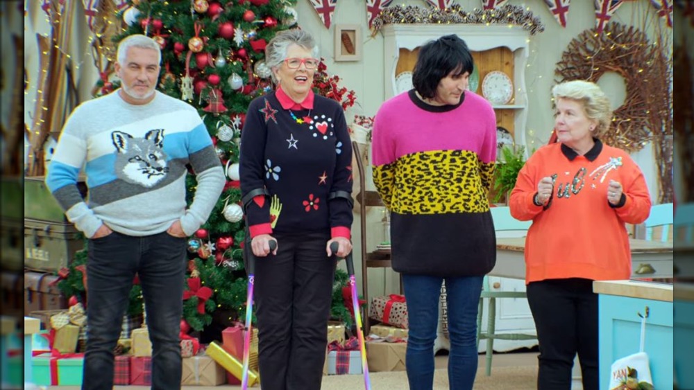 Paul Hollywood, Prue Leith, Noel Fielding, and Sandi Toksvig