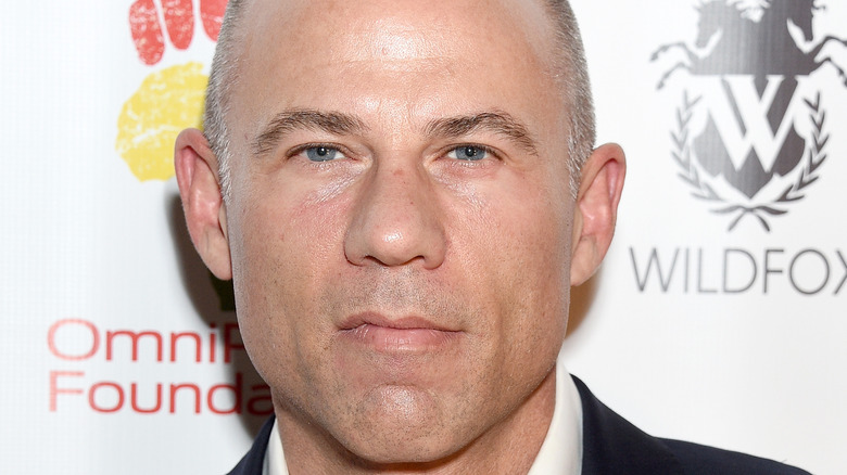 Michael Avenatti making a serious face