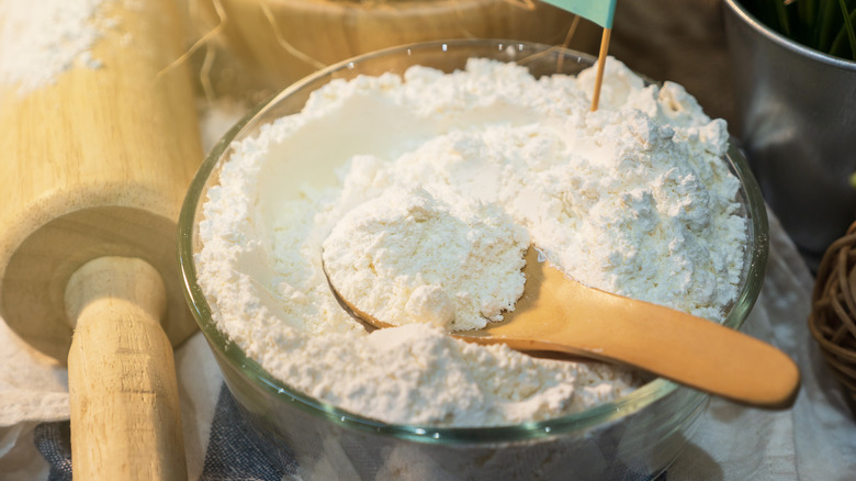 Bowl of all purpose flour