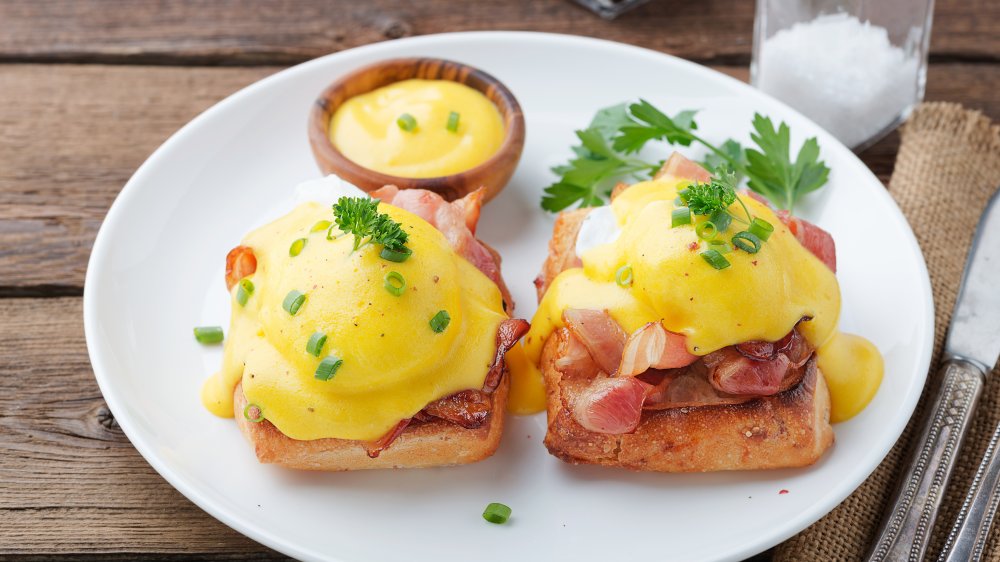 Eggs Benedict with a side of hollandaise