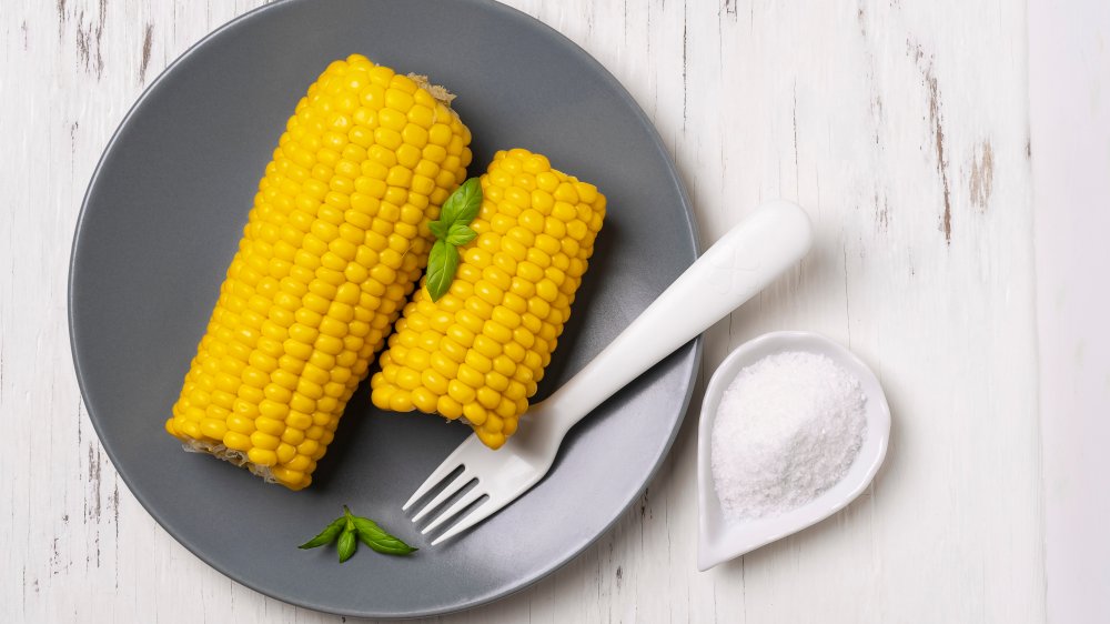 Corn on a plate