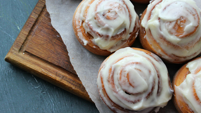 Iced cinnamon rolls