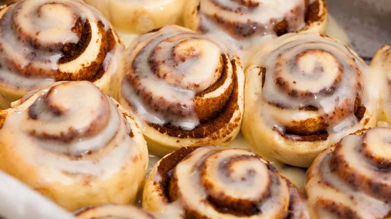 Cinnamon rolls with icing