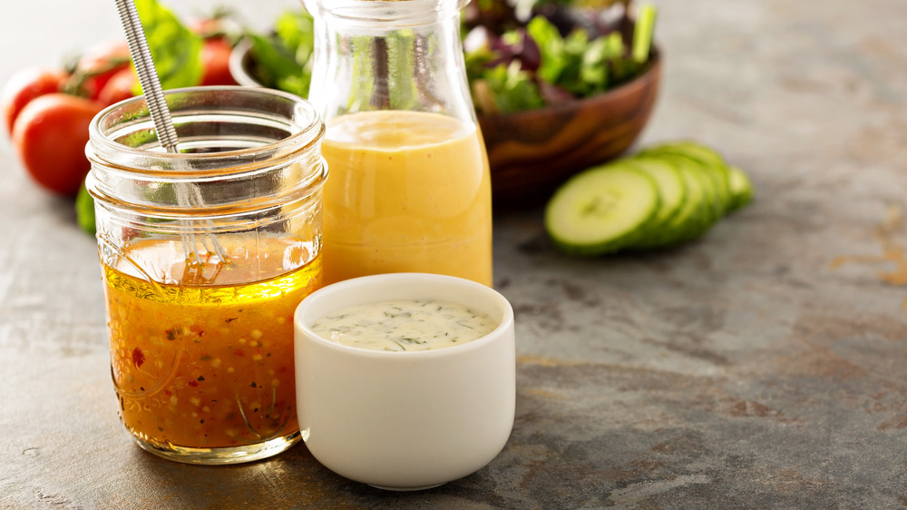 Variety of salad dressings