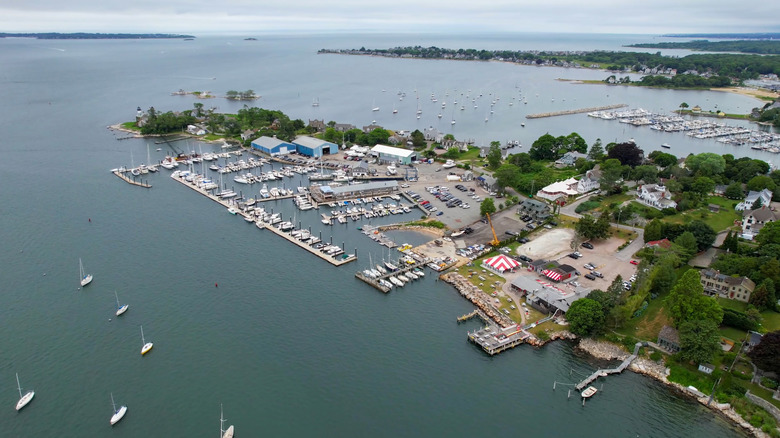 Aerial view of Noank, Connecticut