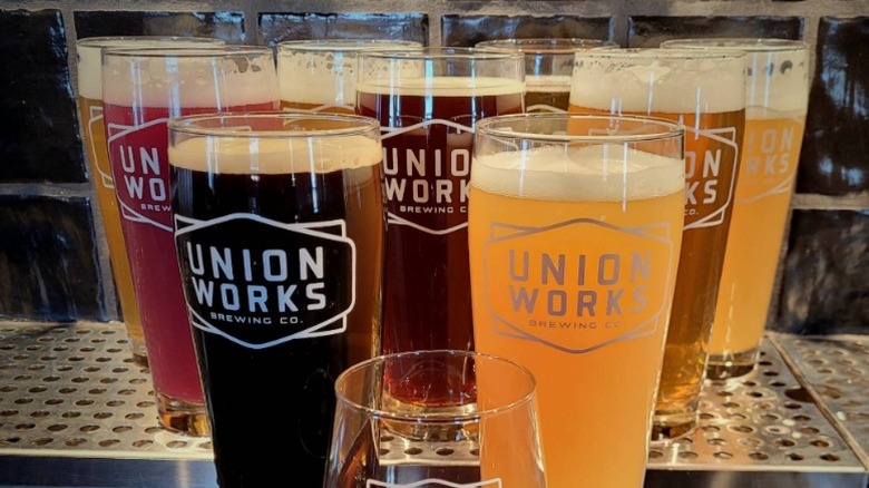 Glasses of Union Works Brewing Co. beer