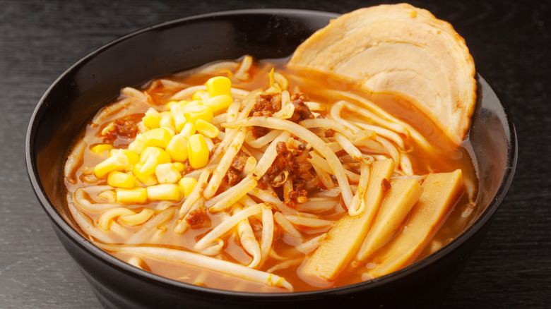 miso ramen with corn, Hokkaido specialty