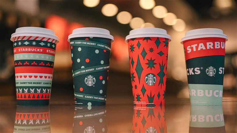 Starbucks holiday drink cups