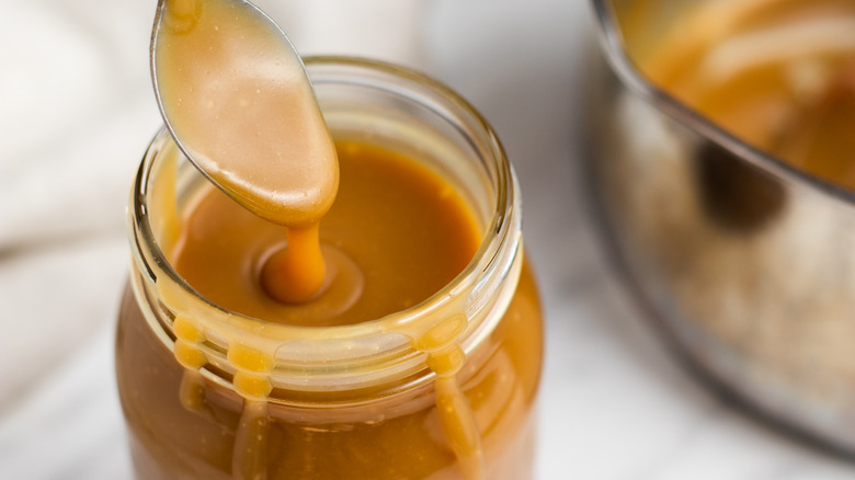 caramel in a jar 