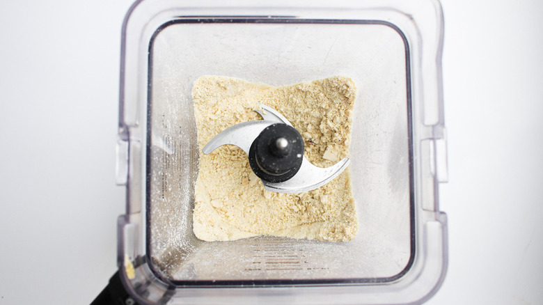 cashews crumbs in blender