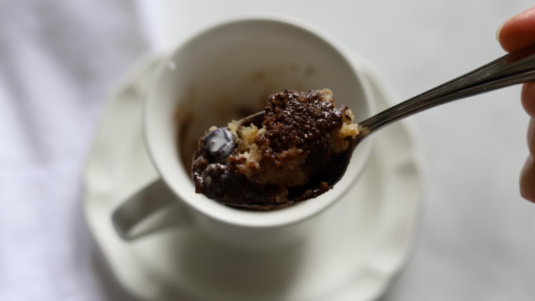 Scoop of cookie in a mug