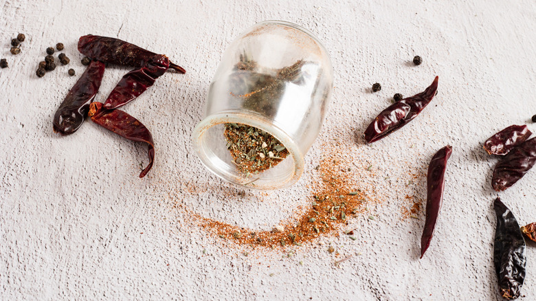 creole seasoning in jar with spices