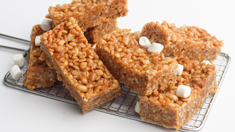 Homemade peanut butter rice crispy treats