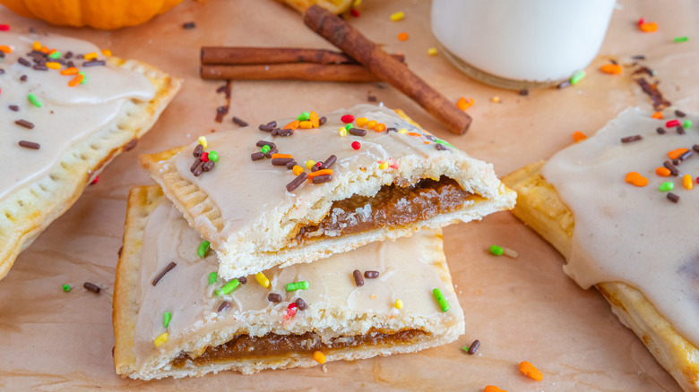 pumpkin PopTarts with festive sprinkles