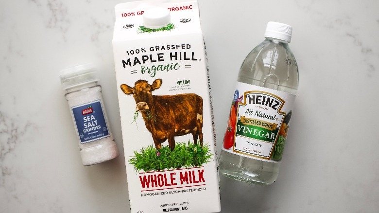ingredients for homemade queso fresco