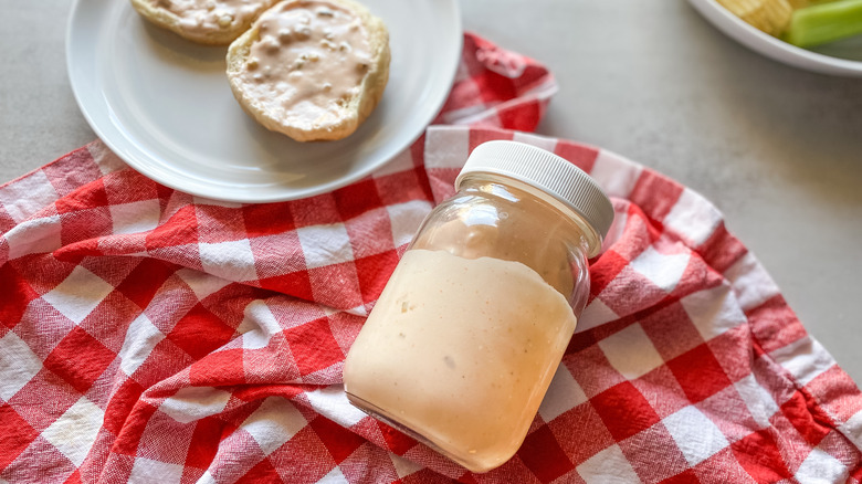 Russian dressing in jar