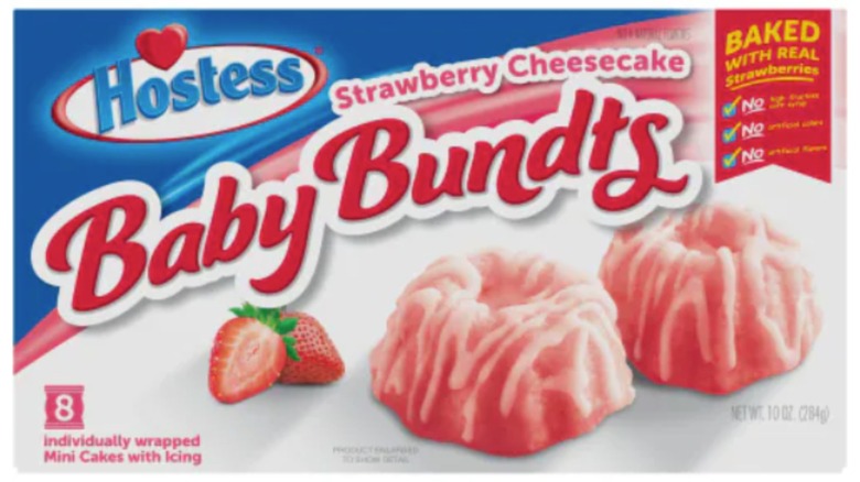 Hostess Strawberry Cheesecake Baby Bundt Cakes