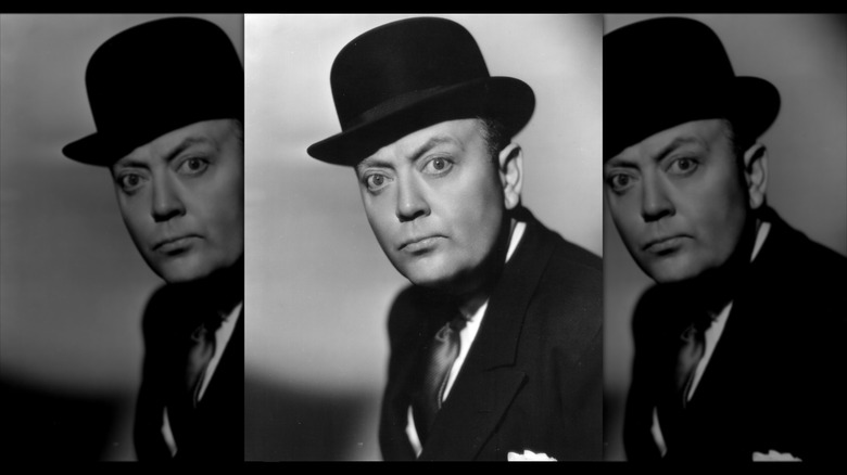 Actor Raymond Walburn in a bowler hat.