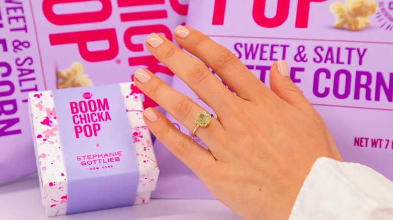 Angie's BOOOMCHICKAPOP popcorn ring