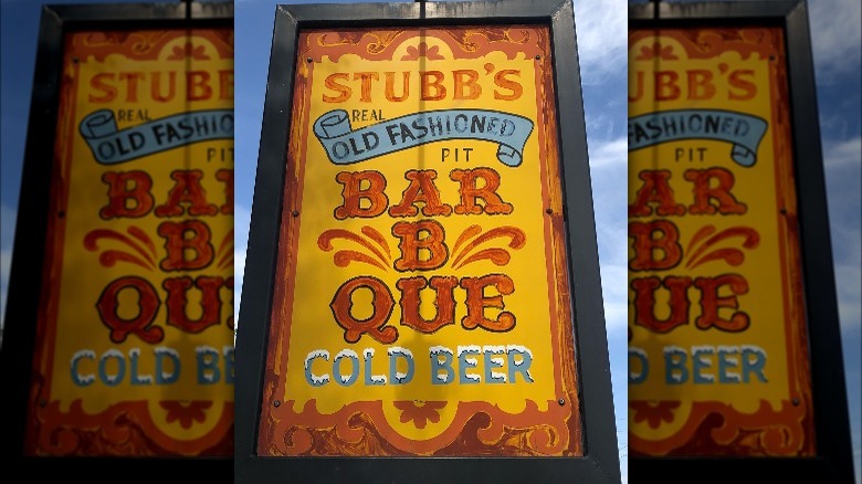original Stubb's BBQ sign