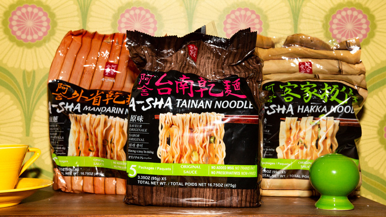Three packages of A-Sha Noodles 