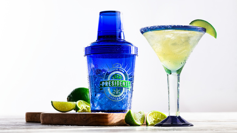 Margarita with plastic shaker