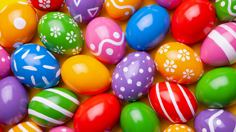 colorful painted Easter eggs