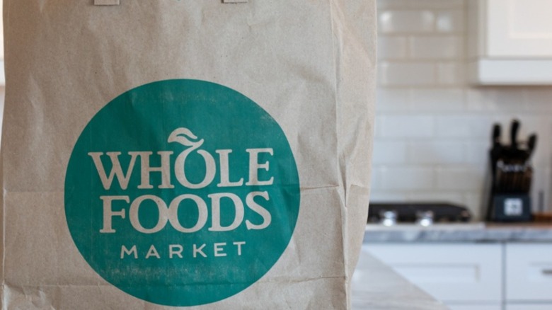 Whole Foods bag on counter