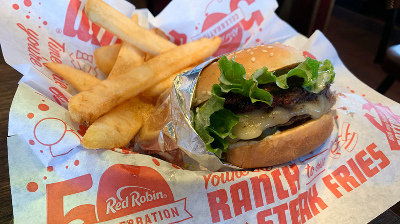 Red Robin burger & fries