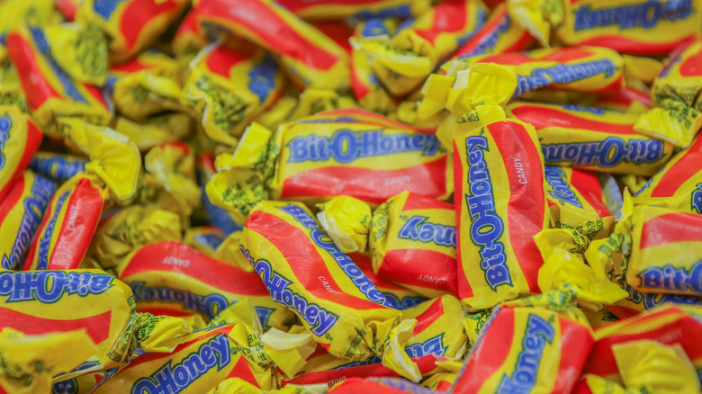 Bit-O-Honey candies in a pile
