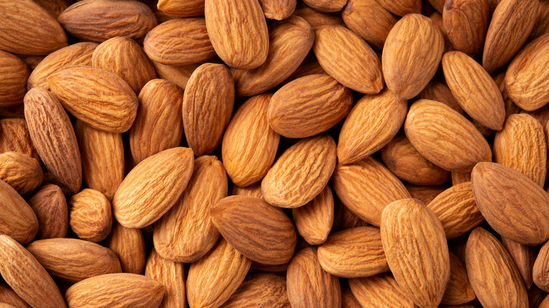 a pile of almonds