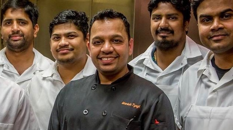 Chef Tyagi in the kitchen