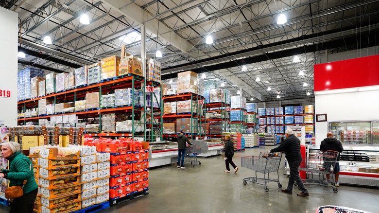 Shoppers browsing Costco aisles